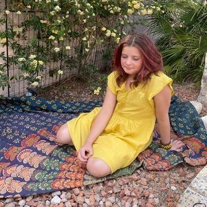Yellow Boho Babydoll Dress π